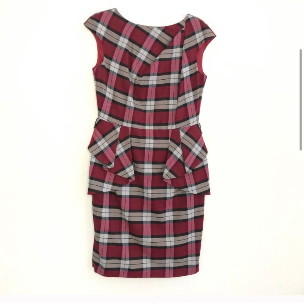 Red and Grey Plaid Dress - Great for Holidays!